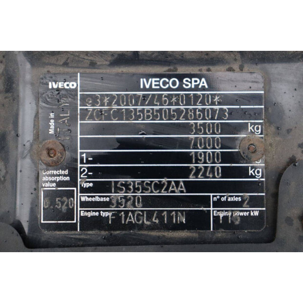 2019 Iveco DAILY 35-160-44970048