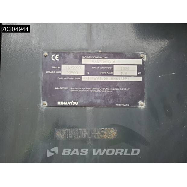 2020 Komatsu WA380-8E0-44971184
