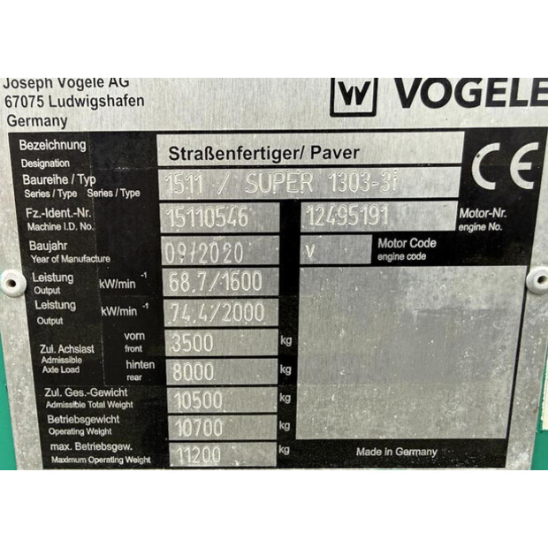 2020 VOGELE S 1303-3i-44988994