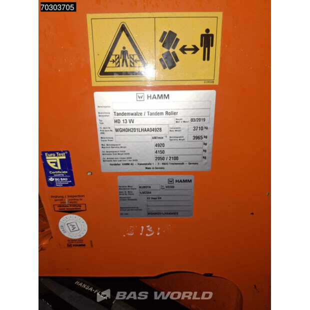 2019 HAMM HD13 VV-45011560