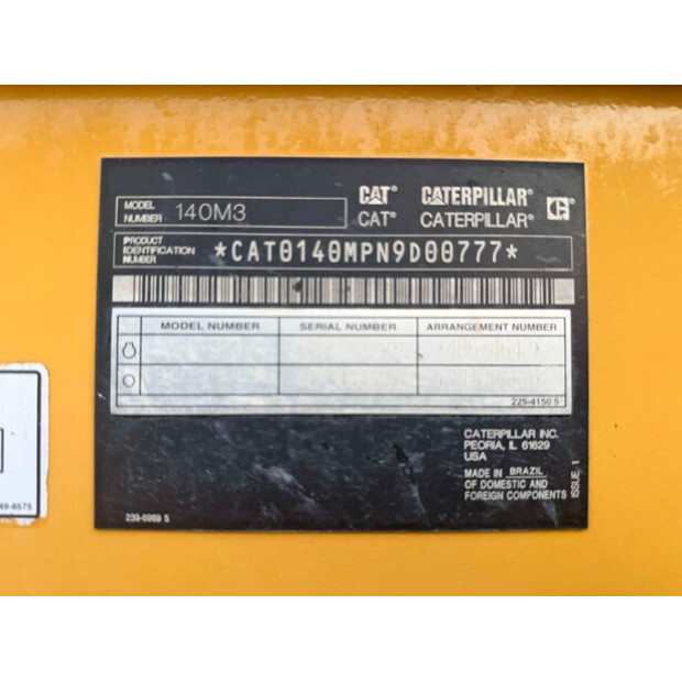 2017 Caterpillar 140M3-45013326