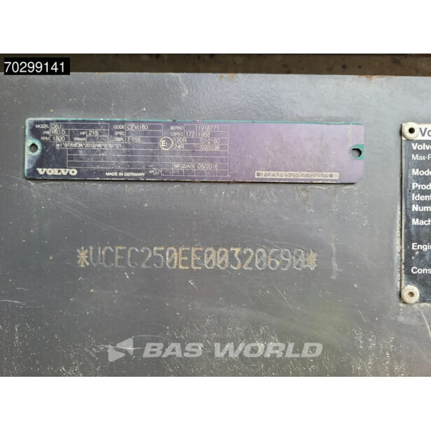 2016 فولفو EC250EL-45013955