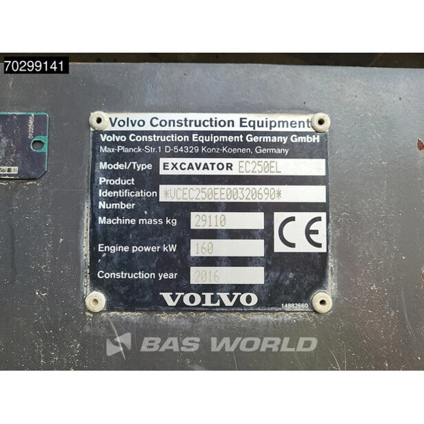 2016 فولفو EC250EL-45013956