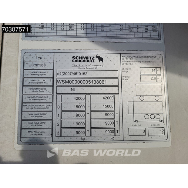 2015 Schmitz Cargobull SCB*S3B-45032558