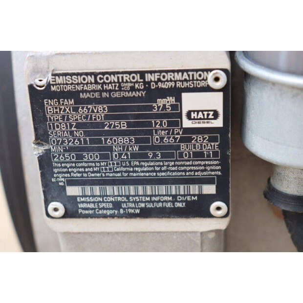 2011 Hatz 1D81Z-45034572