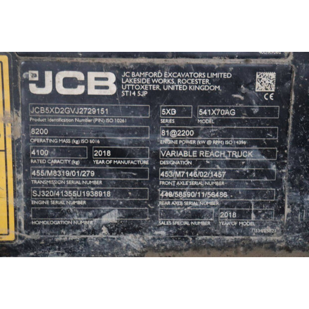 2018 JCB 541-70-45051892