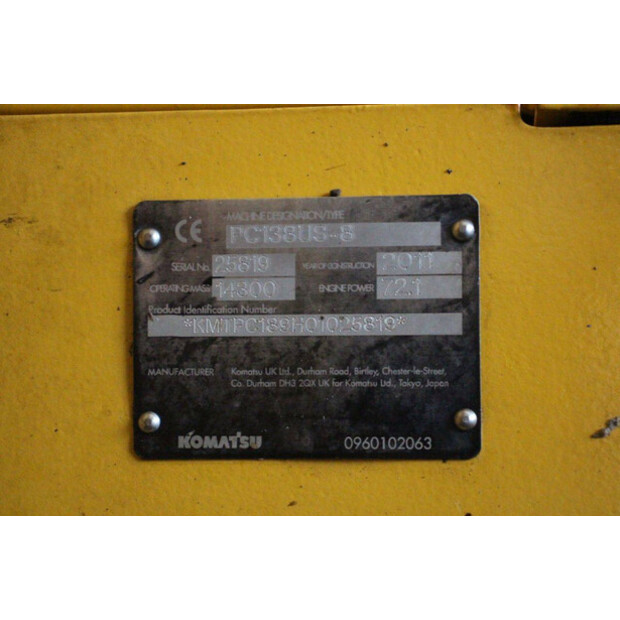 2011 Komatsu PC138US-8-45053798