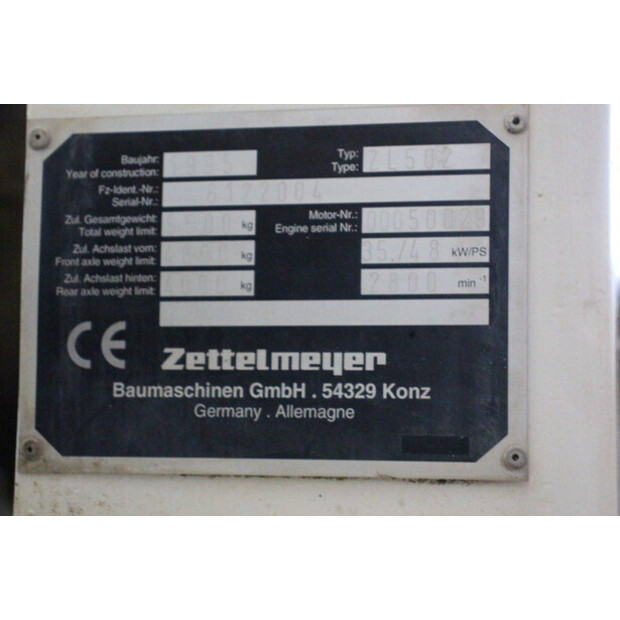 1995 ZETTELMEYER ZL 502-45053886