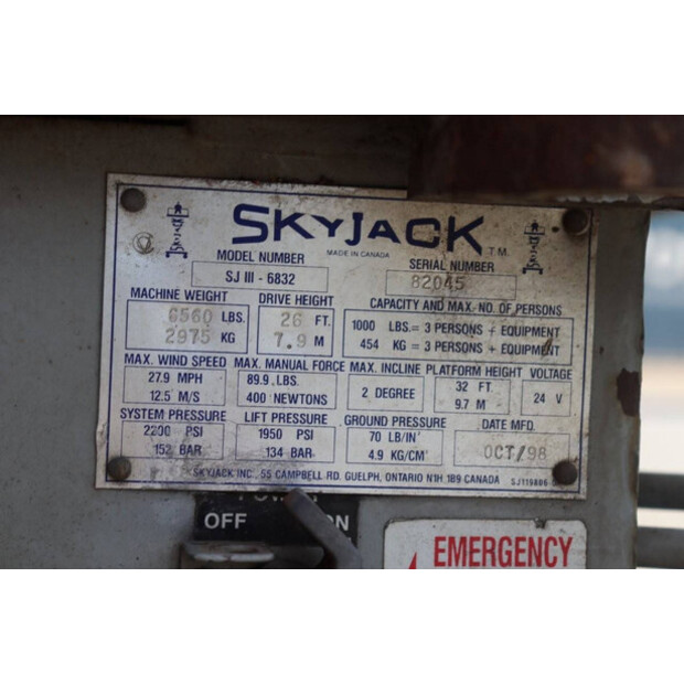 1998 SkyJack SJIII-6832-45059495
