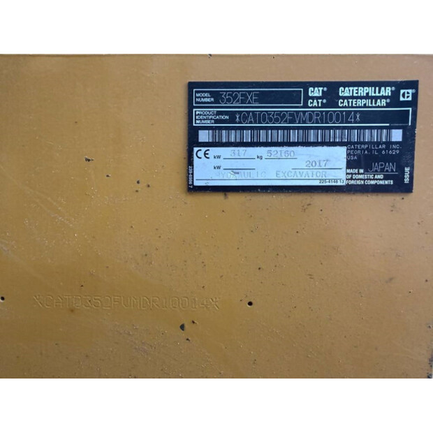 2017 Caterpillar 352F XE-45061440