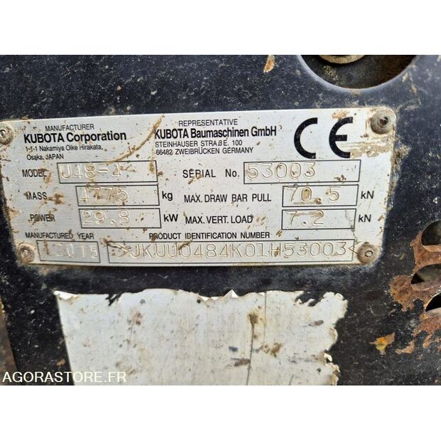 2015 KUBOTA U48-4-45106267