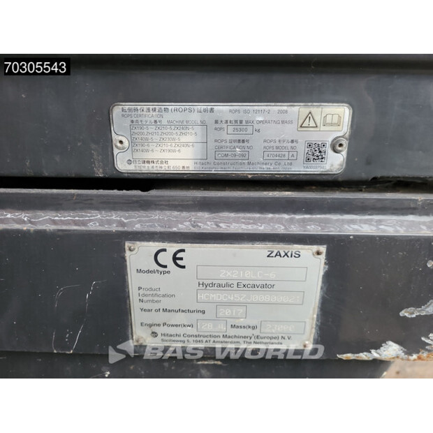 2017 Hitachi ZX210LC-6-45108889