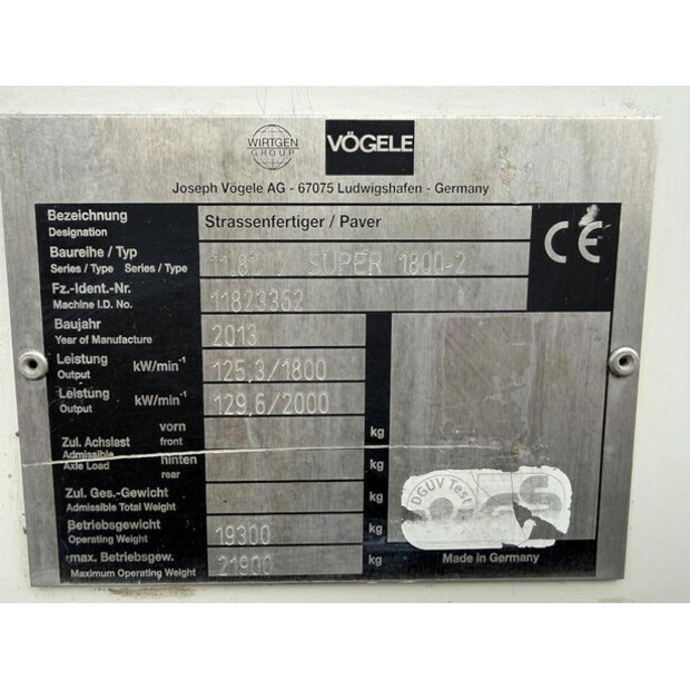 2013 VOGELE S 1800-2-45111282