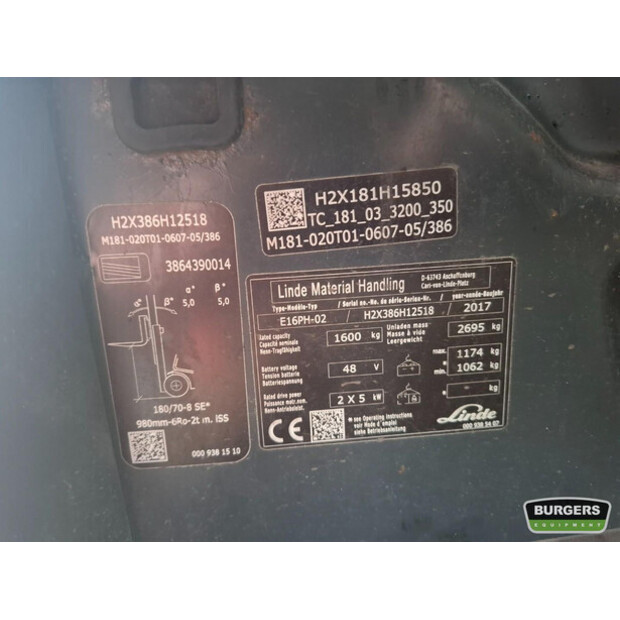 2017 Linde E16PH-02-45113161