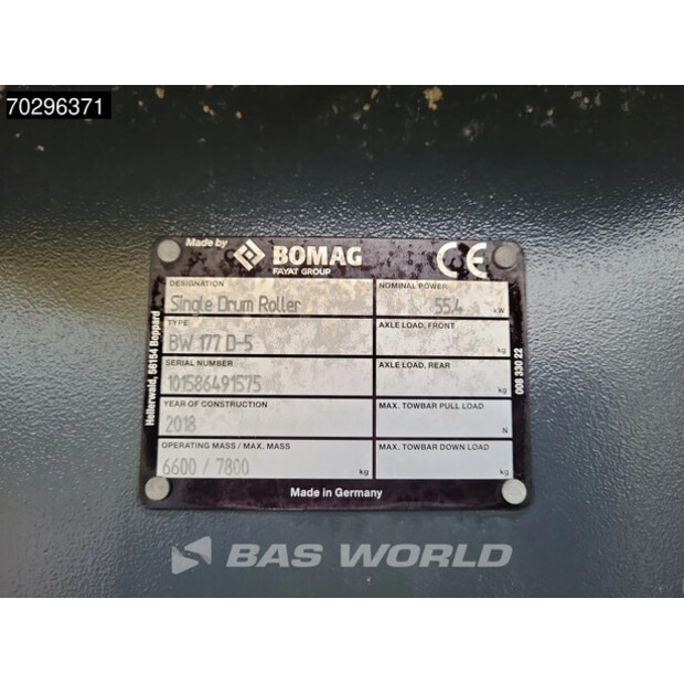 2018 BOMAG BW177D-5-45135157