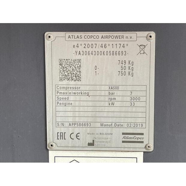 2019 Atlas-Copco XAS 88 KD-45184367