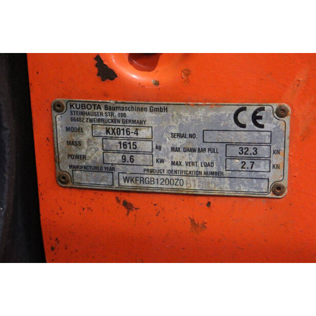 2017 KUBOTA KX016-4-45187211