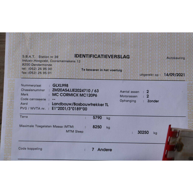 2005 MC Cormick MC120P6-45188126