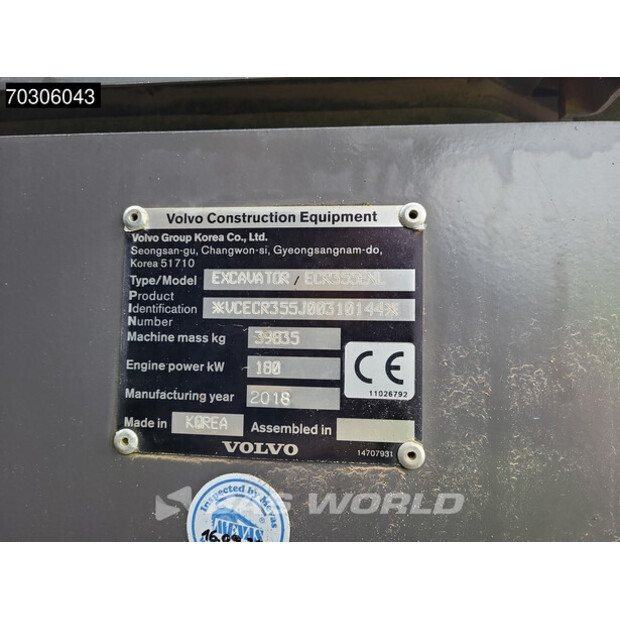 2018 Volvo ECR355ENL-45191732