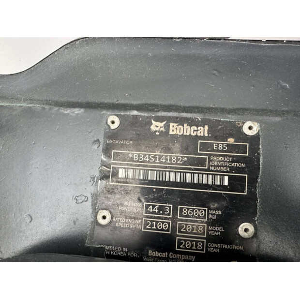2018 BOBCAT E85-45192738
