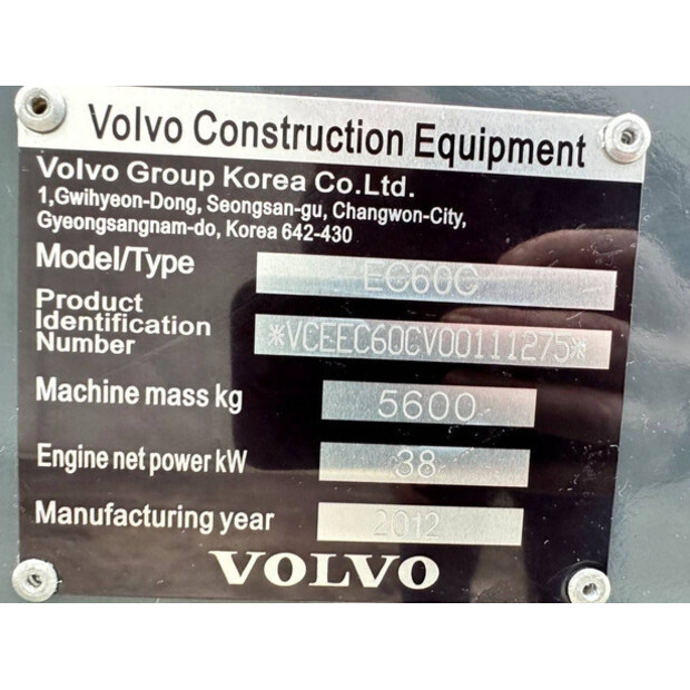 2012 Volvo EC60C-45192896
