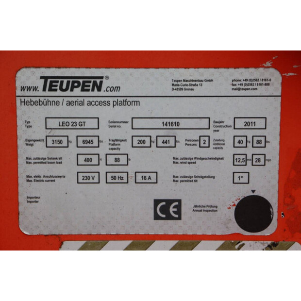 2011 TEUPEN LEO23GT-45193812