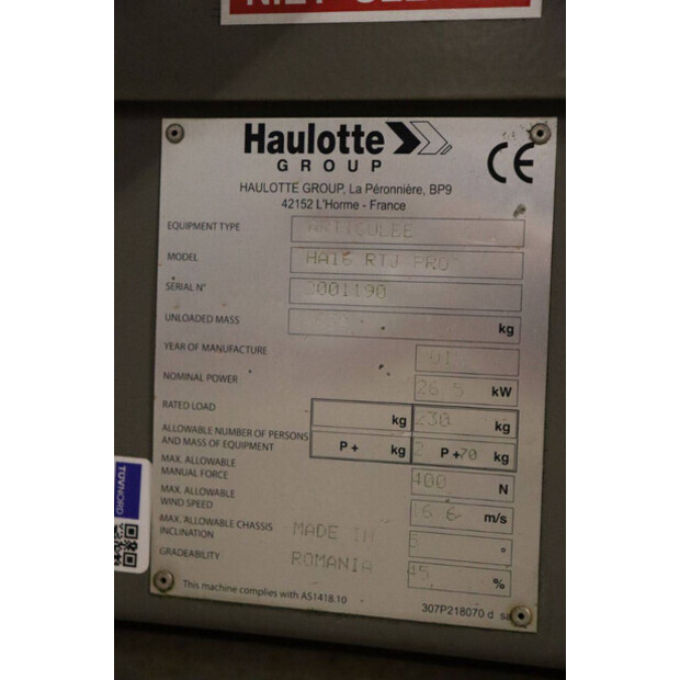 2016 Haulotte HA16 RTJ PRO-45193883