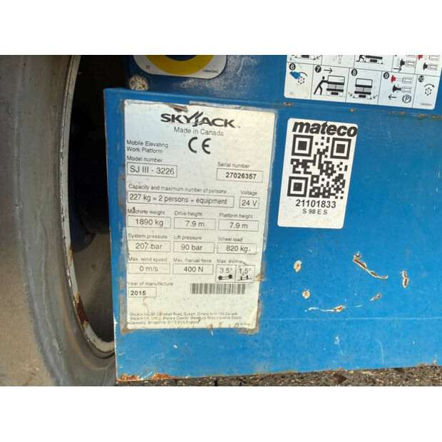 2015 SkyJack SJ3226-45194214