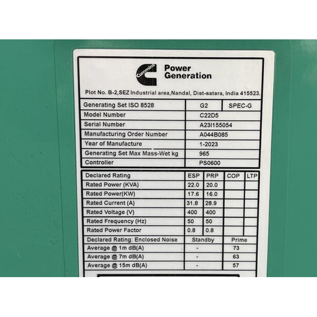 2023 CUMMINS C22D5-45244804