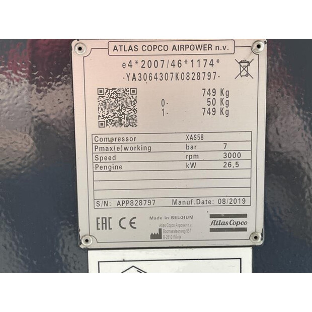 2019 Atlas-Copco XAS58-45284291