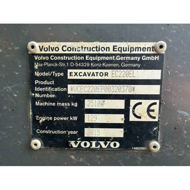 2015 Volvo EC220EL-45286226