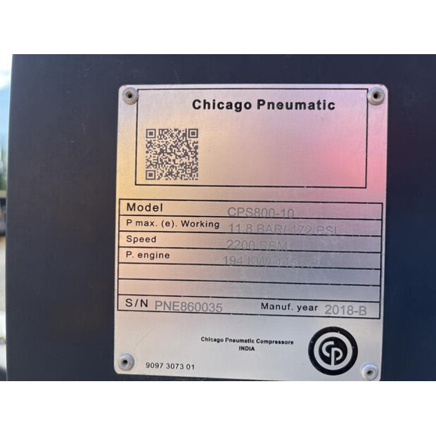 2018 CHICAGO PNEUMATIC CPS 800 - 10-45308369