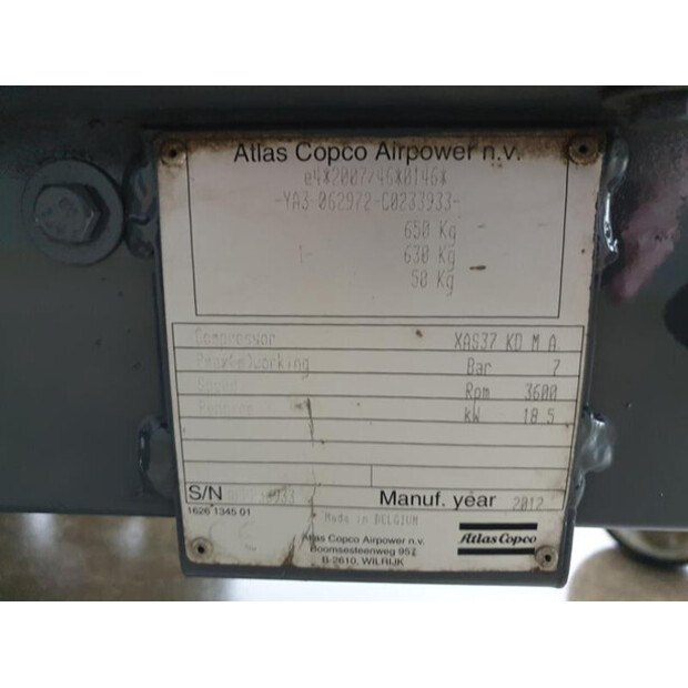 2012 Atlas-Copco XAS 37 KD-45309489