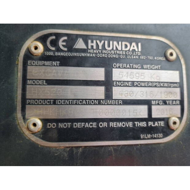 2016 هيونداي HX520L-45310411