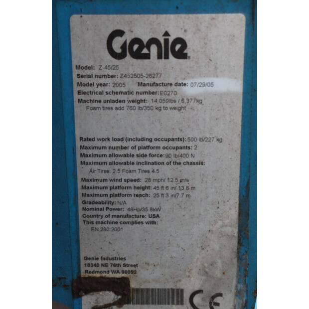 2005 Genie Z-45/25-45332891