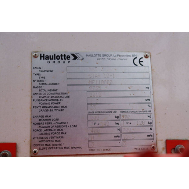 2012 Haulotte STAR 10-1-45334881