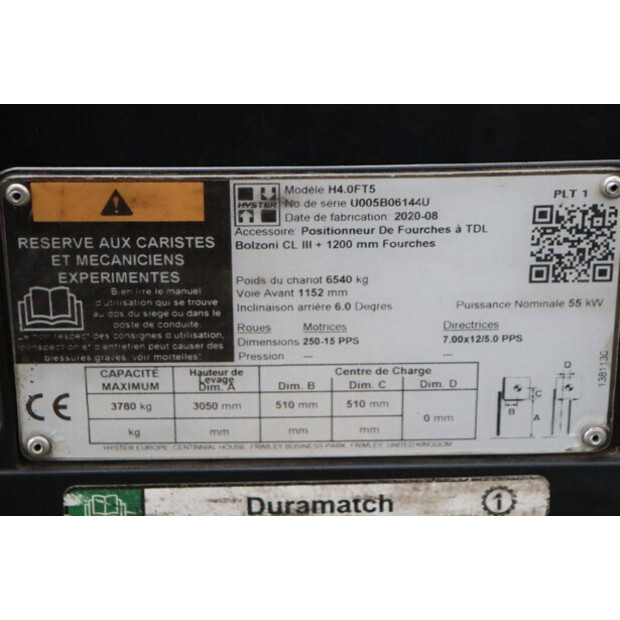 2020 Hyster H4.0FT5-45337018