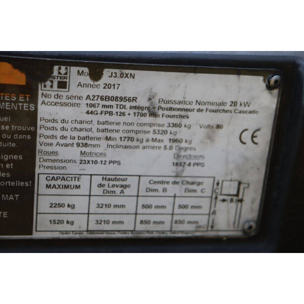 2017 Hyster J3.0XN-45337054