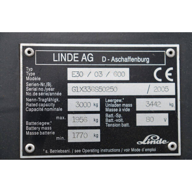 2005 Linde E30/03/600-45337095