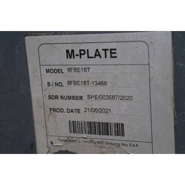 2021 تويوتا 8FBE18T-45337470