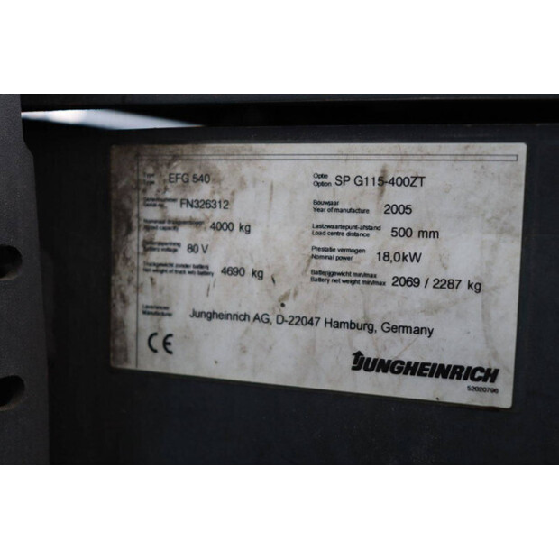 2005 Jungheinrich EFG 540-45337581