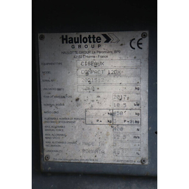2017 Haulotte COMPACT 12DX-45338559