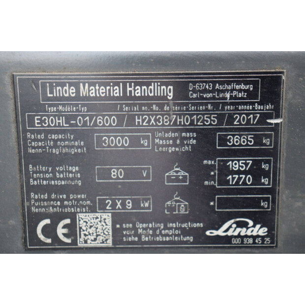 2017 Linde E30HL-01/600-45338984