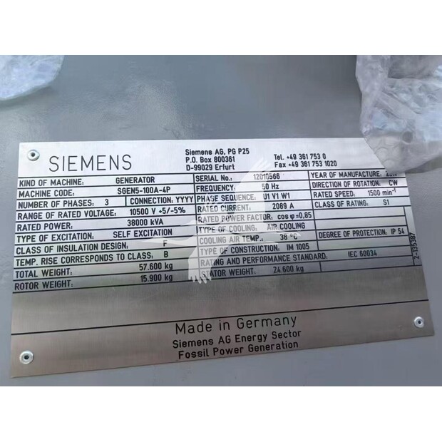 2011 Siemens SGEN5-100A-4P-45351628