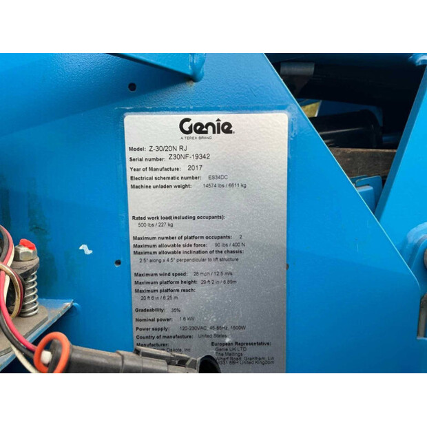 2017 Genie Z-30/20N RJ-45356807