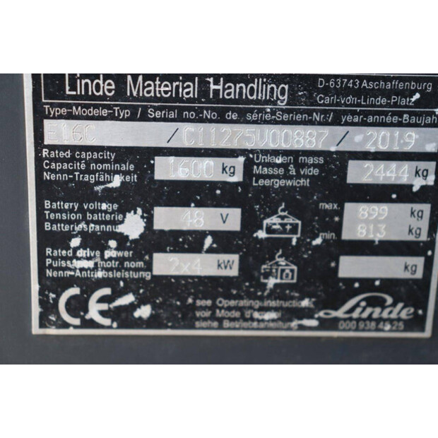 2019 Linde E16C-45357346