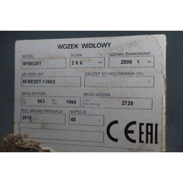 2018 تويوتا 8FBE20T-45359221