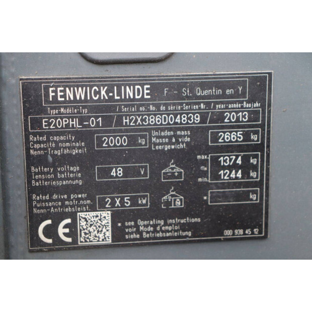 2013 Linde E20PHL-01-45359298