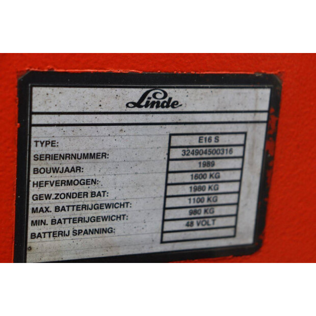 1989 Linde E16S-45359392