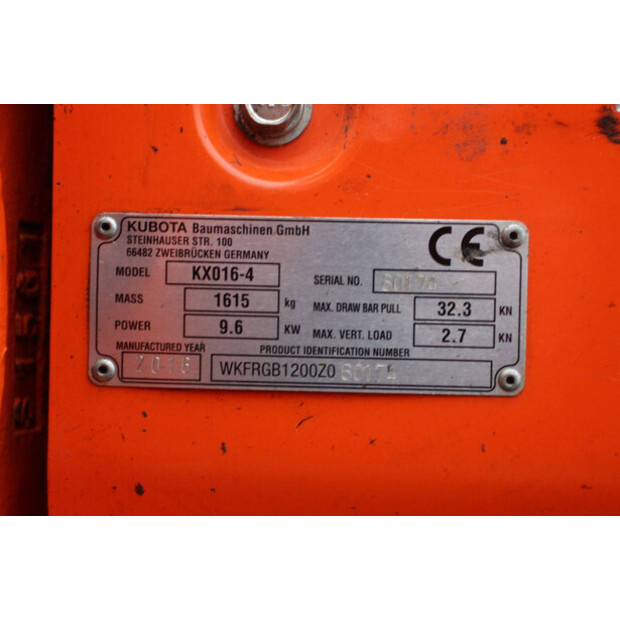 2016 KUBOTA KX016-4-45360339
